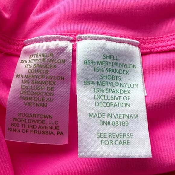 Lilly Pulitzer Skort Womens S Pink Nylon Spandex Luxletic Athletic Lined - Picture 3 of 4